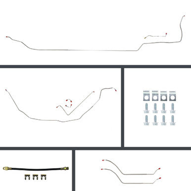 The Right Stuff 69-72 Chevelle Convertible 4-Wheel Disc Conversion Stainless Brake Line Kit - (CSM69C4)