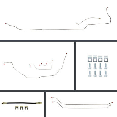 The Right Stuff 68 Chevelle Convertible Power Front Disc Rear Drum Conversion Stainless Line Kit - (CSP68C2)