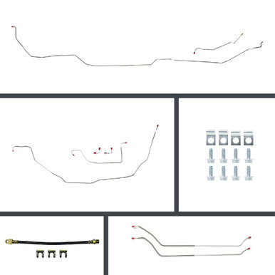 The Right Stuff 69-72 Chevelle Power Front Disc Conversion Rear Drum Stainless Brake Line Kit - (CSP69H2)