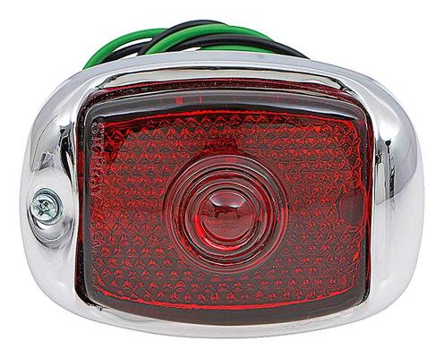 1940-53 Chevy, GMC Pickup Truck; Stepside Tail Lamp Assembly; with Black Housing; 6 Volt; LH Driver Side