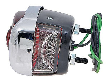 1940-53 Chevy, GMC Pickup Truck; Stepside Tail Lamp Assembly; with Black Housing; 6 Volt; LH Driver Side