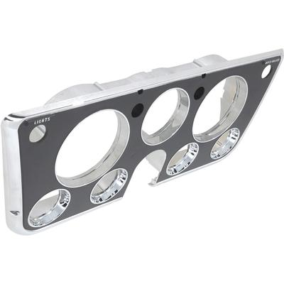 1969-72 Chevy, GMC Pickup, Blazer, Jimmy, Suburban; Dash Instrument Bezel; 7 Gauge; Black; with Chrome Accents