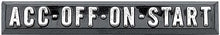 1967-72 Chevy, GMC Pickup, Blazer, Jimmy, Suburban; Ignition Indicator Plate