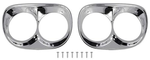 1958-59 Chevy GMC Pickup, Sedan Delivery; Headlamp Bezels; Chrome Plated RH & LH; Pair