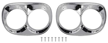 1958-59 Chevy GMC Pickup, Sedan Delivery; Headlamp Bezels; Chrome Plated RH & LH; Pair
