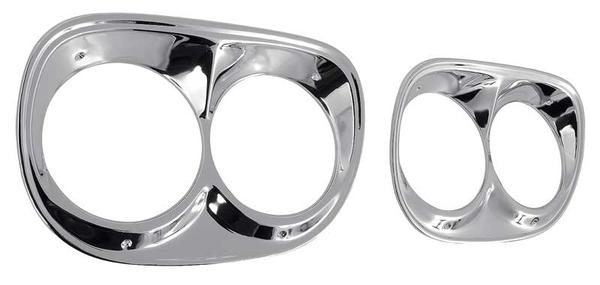 1958-59 Chevy GMC Pickup, Sedan Delivery; Headlamp Bezels; Chrome Plated RH & LH; Pair