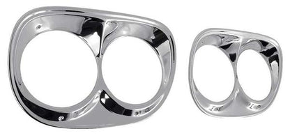 1958-59 Chevy GMC Pickup, Sedan Delivery; Headlamp Bezels; Chrome Plated RH & LH; Pair
