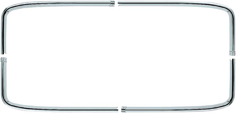 748845 - 1967-1972 Chevy, GMC Pickup Truck; Interior Headliner Trim Molding Set; Chrome; 4 Piece Set