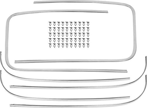 CX1728 - 1955-59 Chevy, GMC Truck; Deluxe Cab and Door Molding Set; 6 Piece Set