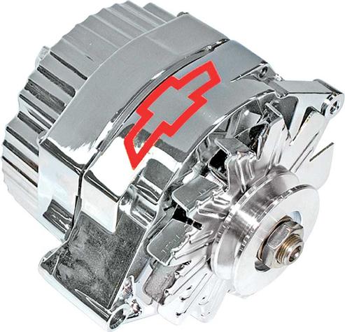 1973-86 70 Amp with Internal Regulator Chrome Bow Tie Alternator