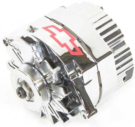 1973-86 100 Amp Bow Tie Chrome 1-Wire Alternator