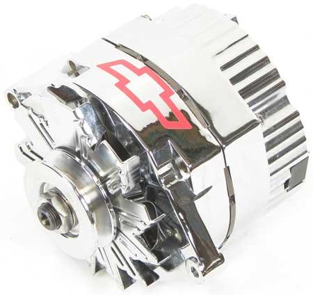 1973-86 80 Amp Bow Tie Chrome 1-Wire Alternator