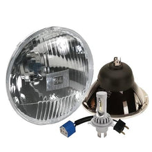 Delta Lights; Classic 5-3/4" Round High Beam Headlight Kit; Domed Lens; 25W, 6,000K LED Bulbs