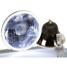 Delta Lights; Classic 5-3/4" Round High/Low Beam Headlight Kit; Domed Lens; 25W, 6,000K LED Bulbs; w/ Halo