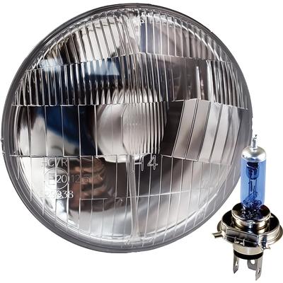 Delta Lights; Classic 5-3/4" Round High/Low Beam Headlight Kit; Domed Lens; 60W Xenon Bulbs