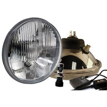 Delta Lights; DOT Modern 7" Round High/Low Beam Headlight Kit; Flat Lens; 35W, 6,000k HID Bulbs; w/ LED DRL