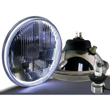 Delta Lights; DOT Modern 7" Round High/Low Beam Headlight Kit; Flat Lens; 25W, 6,000K LED Bulbs; w/ City Lights; w/ Swit