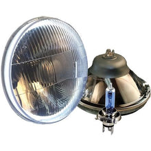 Delta Lights; Classic 7" Round High/Low Beam Headlight Kit; Domed Lens; 60W Xenon Bulbs; w/ Halo