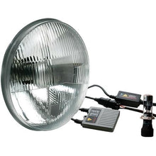 Delta Lights; Classic 7" Round High/Low Beam Headlight Kit; Domed Lens; 35W, 6,000k HID Bulbs; w/ LED DRL
