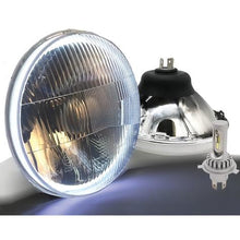 Delta Lights; Classic 7" Round High/Low Beam Headlight Kit; Domed Lens; 25W, 6,000K LED Bulbs; w/ Halos & Blinkers