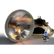 Delta Lights; Classic 7" Round High/Low Beam Headlight Kit; Domed Lens; 60W Xenon Bulbs; w/ LED Blinkers