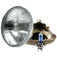Delta Lights; Classic 7" Round High/Low Beam Headlight Kit; Domed Lens; 60W Xenon Bulbs; w/ LED DRL