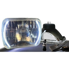 Delta Lights; Modern 5x7 Rectangular High/Low Headlight Kit; Flat Lens; 35W, 6,000k HID Bulbs; w/ Halos; (Lens Measures: