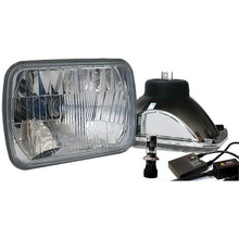 Delta Lights; Modern 5x7 Rectangular High/Low Headlight Kit; Flat Lens; 35W, 6,000k HID Bulbs; (Lens Measures: 5-1/2" x 