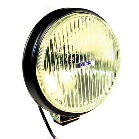 Delta Lights; Thinline 6" Fog Light Kit; Black Housing; Amber Lens; Halogen