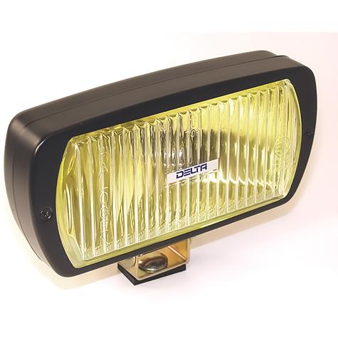 Delta Lights; 8x4 Fog Light Kit; Black Housing; Amber Lens; Halogen