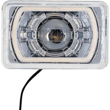Dapper Lighting; FourSix 4x6" Projector Headlight; High/Low Beam; LED 30W/2400 Lumens; Chrome Housing/Shroud; Clear Glas