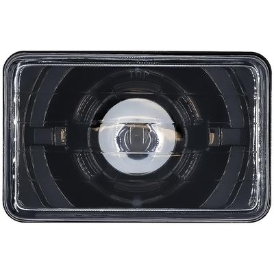 Dapper Lighting; FourSix 4x6" Projector Headlight; High/Low Beam; LED 30W/2400 Lumens; Black Housing/Shroud; Clear Glass