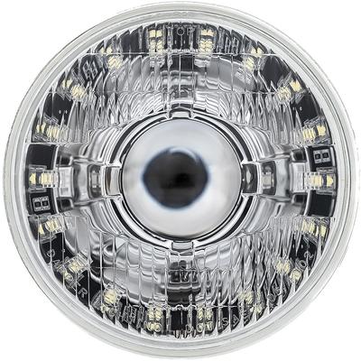 Dapper Lighting; 575 5-3/4" Projector Headlight; High/Low; LED 30W/2400 Lumens; Chrome Housing; Chrome Shroud; OE Style 