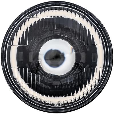 Dapper Lighting; 575 5-3/4" Projector Headlight; High/Low; LED 30W/2400 Lumens; Black Housing; Black Shroud; OE Style Gl