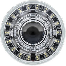 Dapper Lighting; 575 5-3/4" Projector Headlight; High/Low; LED 30W/2400 Lumens; Chrome Housing; Chrome Shroud; Clear Gla