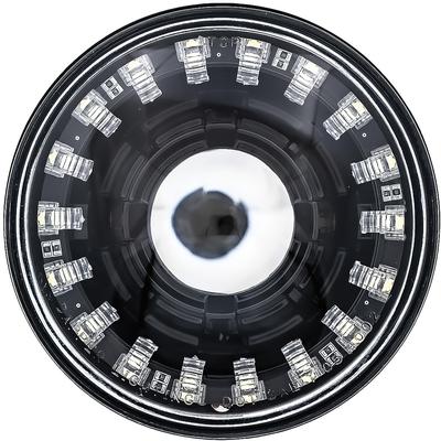 Dapper Lighting; 575 5-3/4" Projector Headlight; High/Low; LED 30W/2400 Lumens; Black Housing; Black Shroud; Clear Glass