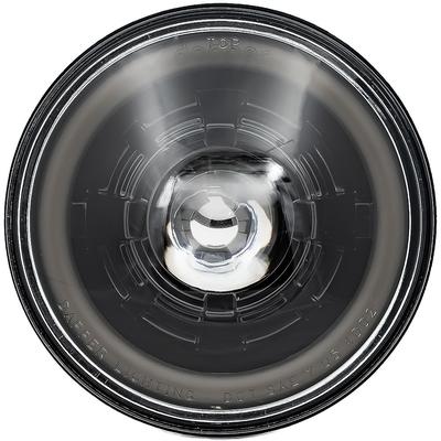 Dapper Lighting; 575 5-3/4" Projector Headlight; High/Low; LED 30W/2400 Lumens; Black Housing; Black Shroud; Clear Glass