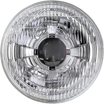 Dapper Lighting; LED Seven Projector Headlight; High/Low Beam; Chrome Housing; OE Style Glass Lens, w/o Halo