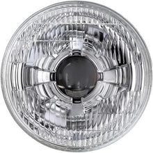 Dapper Lighting; LED Seven Projector Headlight; High/Low Beam; Chrome Housing; OE Style Glass Lens, w/o Halo