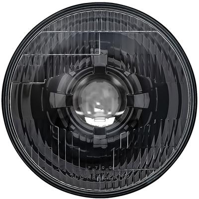 Dapper Lighting; LED Seven Projector Headlight; High/Low Beam; Black Housing; OE Style Glass Lens, w/o Halo