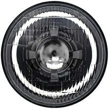Dapper Lighting; LED Seven Projector Headlight; High/Low Beam; Black Housing; OE Style Glass Lens; HDR Switchback Halo