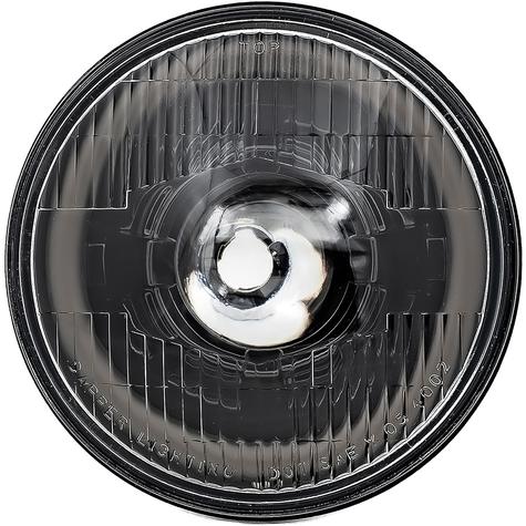Dapper Lighting; LED Seven Projector Headlight; High/Low Beam; Black Housing; OE Style Glass Lens; Smoked HDR Switchback