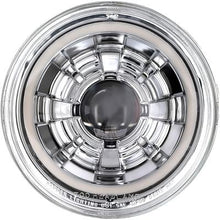 Dapper Lighting; LED Seven Projector Headlight; High/Low Beam; Chrome Housing; Clear Glass Lens; HDR Switchback Halo