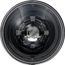 Dapper Lighting; LED Seven Projector Headlight; High/Low Beam; Black Housing; Clear Glass Lens, w/o Halo
