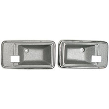 1978-81 Chevrolet Corvette; Interior Door Opening Bezel; Door Handle Escutcheon; Silver; Pair