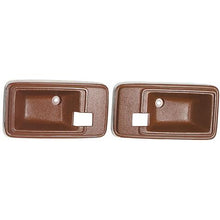 1981 Chevrolet Corvette; Interior Door Opening Bezel; Door Handle Escutcheon; Cinnabar; Pair