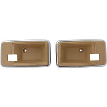 1981-82 Chevrolet Corvette; Interior Door Opening Bezel; Door Handle Escutcheon; Camel; Pair