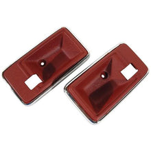 1982 Chevrolet Corvette; Interior Door Opening Bezel; Door Handle Escutcheon; Dark Red; Pair