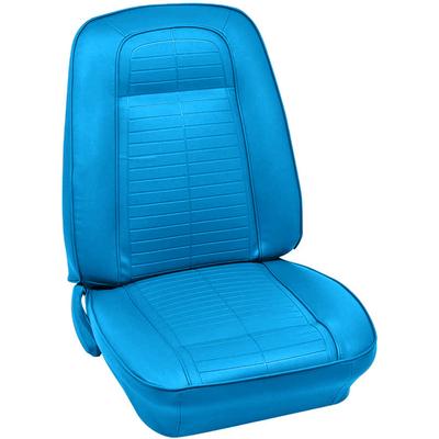 1967 Firebird; Complete Front/Rear Upholstery Set; Standard/Deluxe Interior; Buckets w/ Fixed Rear Seat; Bright Blue