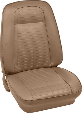 1967-69 Custom Leather Upholstery For Standard Interior; Saddle